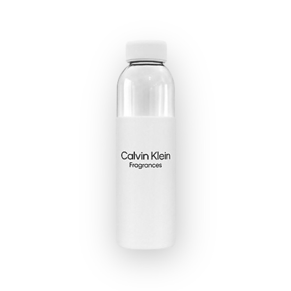 new Calvin Klein ⍟ Logo Reusable Water Bottle ⍟ Soft Sleeve Metal Stopper ⍟ CK ⍟